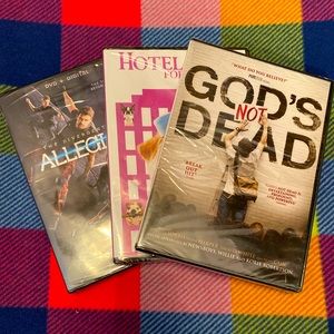 3 DVD’s - God’s Not Dead, Hotel for Dogs & Allegiant!!